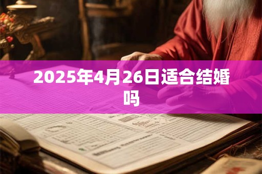 2025年4月26日适合结婚吗
