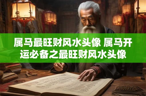 属马最旺财风水头像 属马开运必备之最旺财风水头像