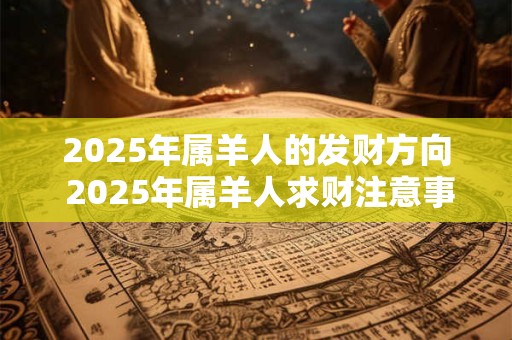 2025年属羊人的发财方向 2025年属羊人求财注意事项