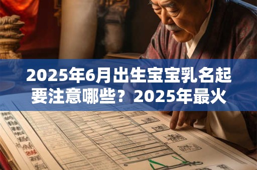 2025年6月出生宝宝乳名起要注意哪些？2025年最火乳名推荐！