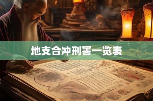 地支合冲刑害一览表