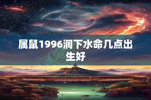 属鼠1996涧下水命几点出生好