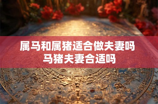 属马和属猪适合做夫妻吗 马猪夫妻合适吗