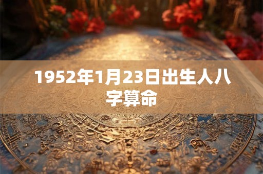 1952年1月23日出生人八字算命
