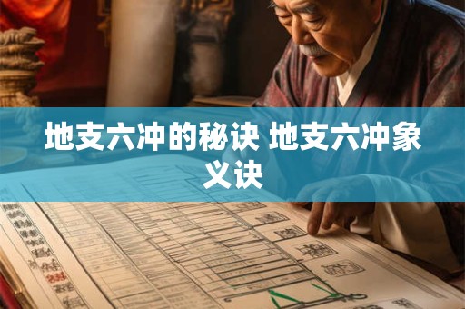 地支六冲的秘诀 地支六冲象义诀 地支六冲的秘诀 地支六冲象义诀