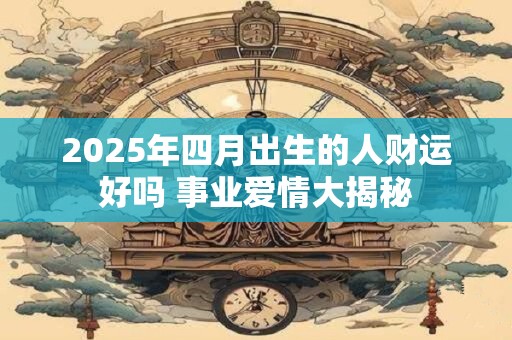 2025年四月出生的人财运好吗 事业爱情大揭秘