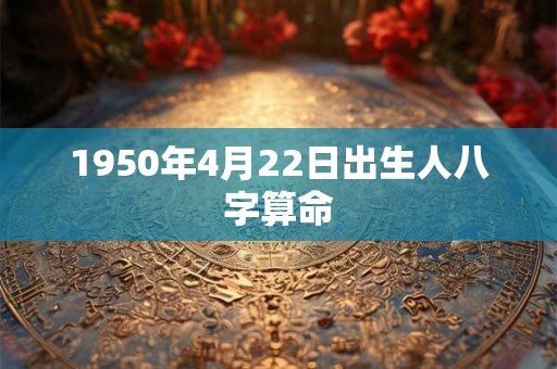 1950年4月22日出生人八字算命 1950年4月22日出生人八字算命