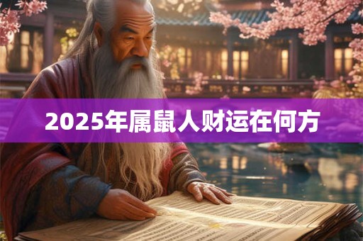 2025年属鼠人财运在何方