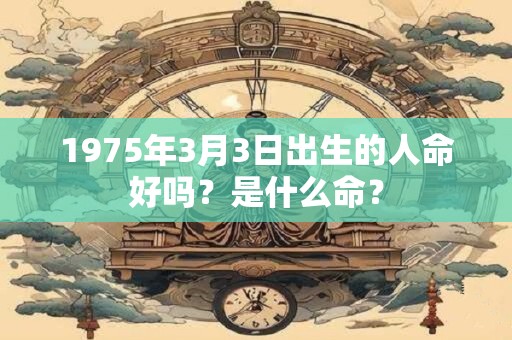 1975年3月3日出生的人命好吗？是什么命？