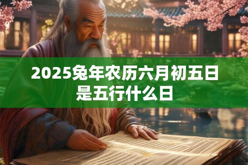 2025兔年农历六月初五日是五行什么日