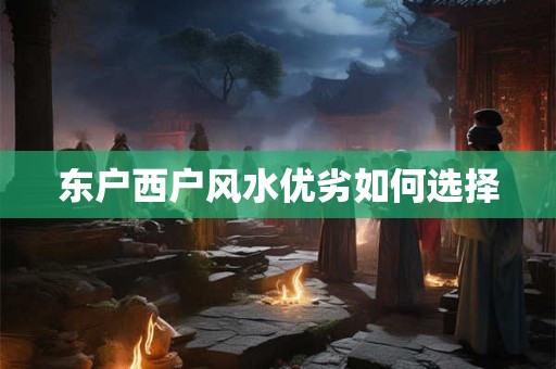 东户西户风水优劣如何选择