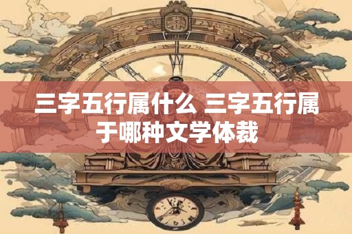 三字五行属什么 三字五行属于哪种文学体裁