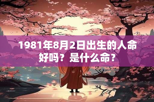1981年8月2日出生的人命好吗？是什么命？
