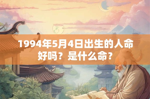 1994年5月4日出生的人命好吗？是什么命？
