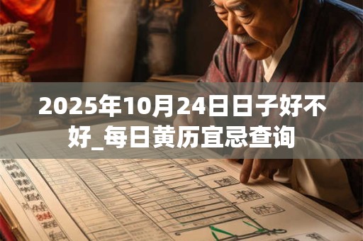 2025年10月24日日子好不好_每日黄历宜忌查询