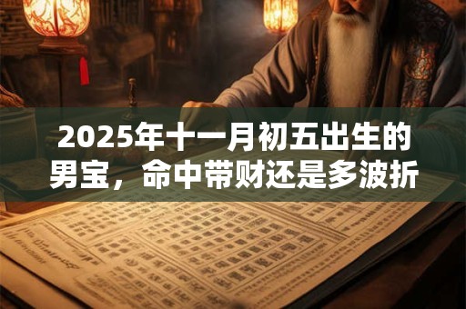 2025年十一月初五出生的男宝，命中带财还是多波折