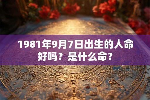 1981年9月7日出生的人命好吗?是什么命? 1981年9月7日出生的人命好吗?是什么命?