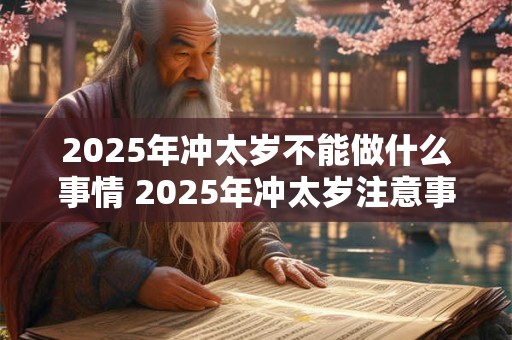 2025年冲太岁不能做什么事情 2025年冲太岁注意事项