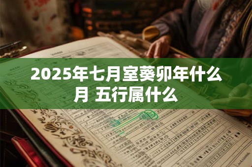 2025年七月室葵卯年什么月 五行属什么