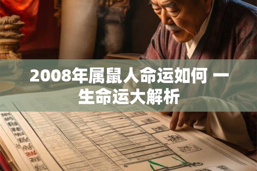 2008年属鼠人命运如何 一生命运大解析