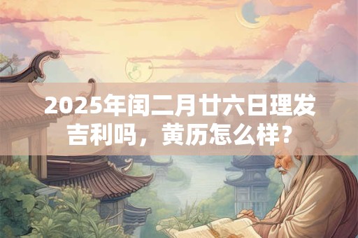 2025年闰二月廿六日理发吉利吗，黄历怎么样？