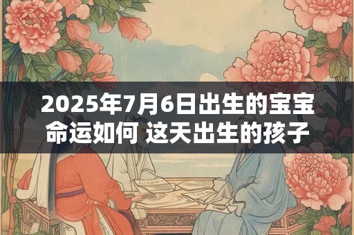 2025年7月6日出生的宝宝命运如何 这天出生的孩子命好吗