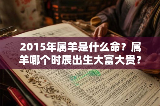 2015年属羊是什么命？属羊哪个时辰出生大富大贵？