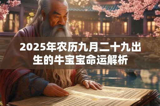 2025年农历九月二十九出生的牛宝宝命运解析