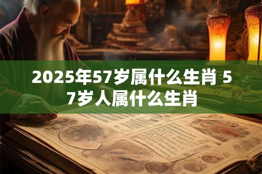 2025年57岁属什么生肖 57岁人属什么生肖