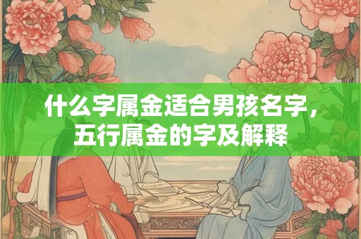 什么字属金适合男孩名字，五行属金的字及解释