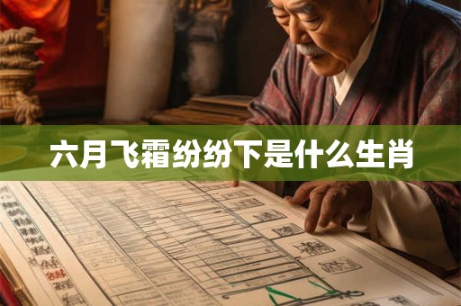 六月飞霜纷纷下是什么生肖