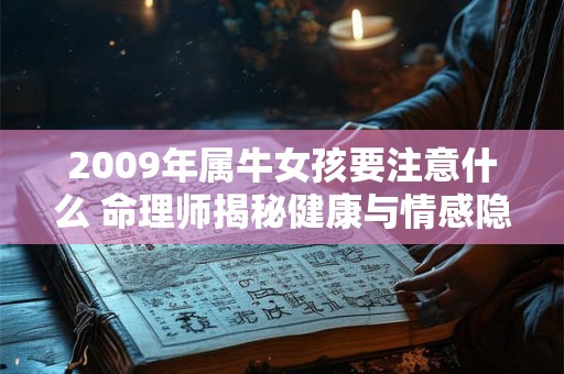 2009年属牛女孩要注意什么 命理师揭秘健康与情感隐患