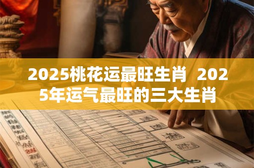2025桃花运最旺生肖  2025年运气最旺的三大生肖