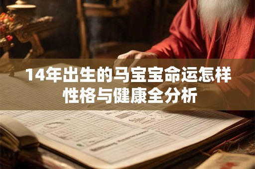 14年出生的马宝宝命运怎样 性格与健康全分析