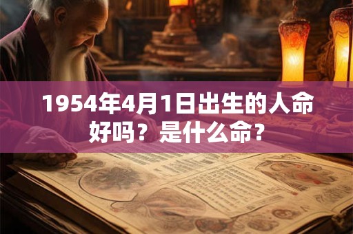 1954年4月1日出生的人命好吗？是什么命？