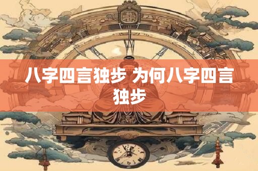 八字四言独步 为何八字四言独步