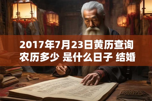 2017年7月23日黄历查询 农历多少 是什么日子 结婚吉时 2017年7月23日黄历查询 农历多少 是什么日子 结婚吉时