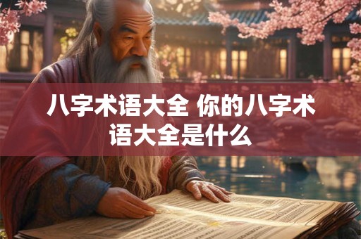 八字术语大全 你的八字术语大全是什么