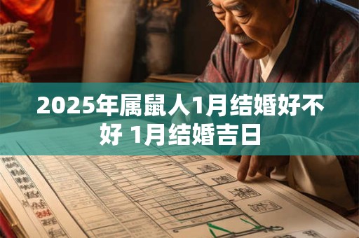 2025年属鼠人1月结婚好不好 1月结婚吉日