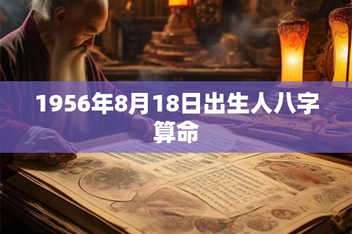 1956年8月18日出生人八字算命