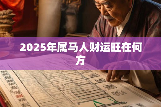 2025年属马人财运旺在何方
