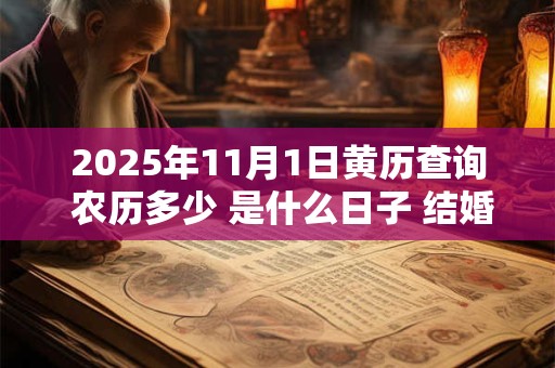 2025年11月1日黄历查询 农历多少 是什么日子 结婚吉时