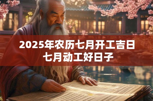 2025年农历七月开工吉日 七月动工好日子