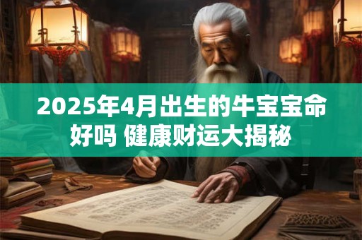 2025年4月出生的牛宝宝命好吗 健康财运大揭秘