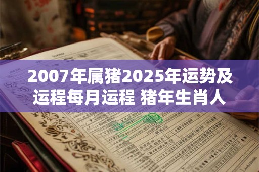 2007年属猪2025年运势及运程每月运程 猪年生肖人士20072025年命运如何详细每月运势和运程如何