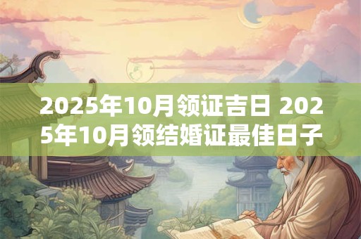 2025年10月领证吉日 2025年10月领结婚证最佳日子
