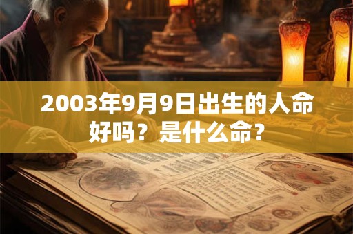 2003年9月9日出生的人命好吗？是什么命？