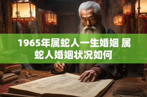 1965年属蛇人一生婚姻 属蛇人婚姻状况如何