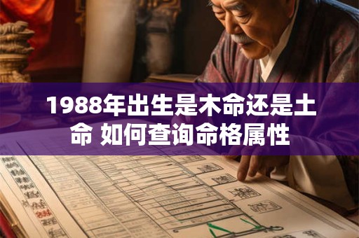 1988年出生是木命还是土命 如何查询命格属性