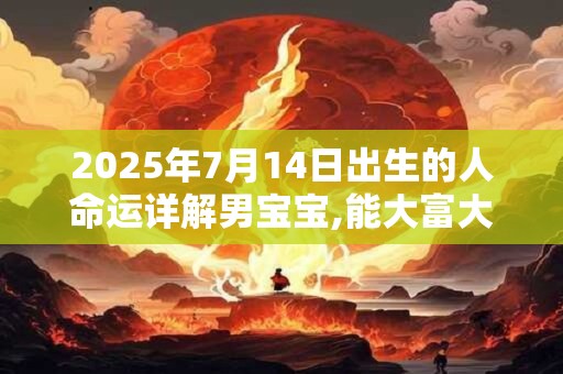 2025年7月14日出生的人命运详解男宝宝,能大富大贵吗